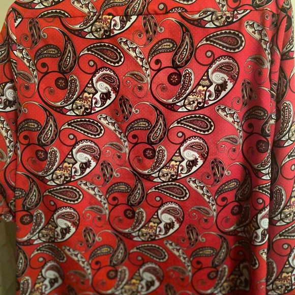 Calvin Klein Red Paisley Women's Top - Picture 5 of 6